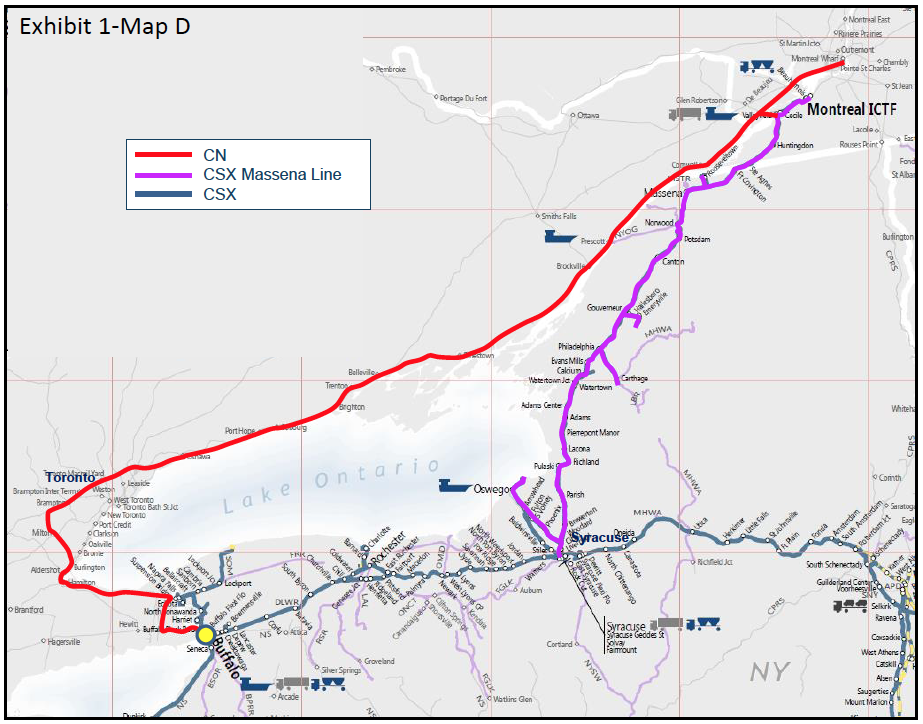 Massena Line Map