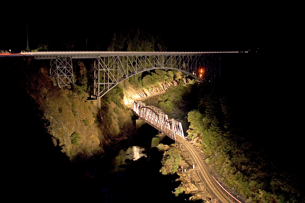 Union Pacific train at Pulga, Calif.