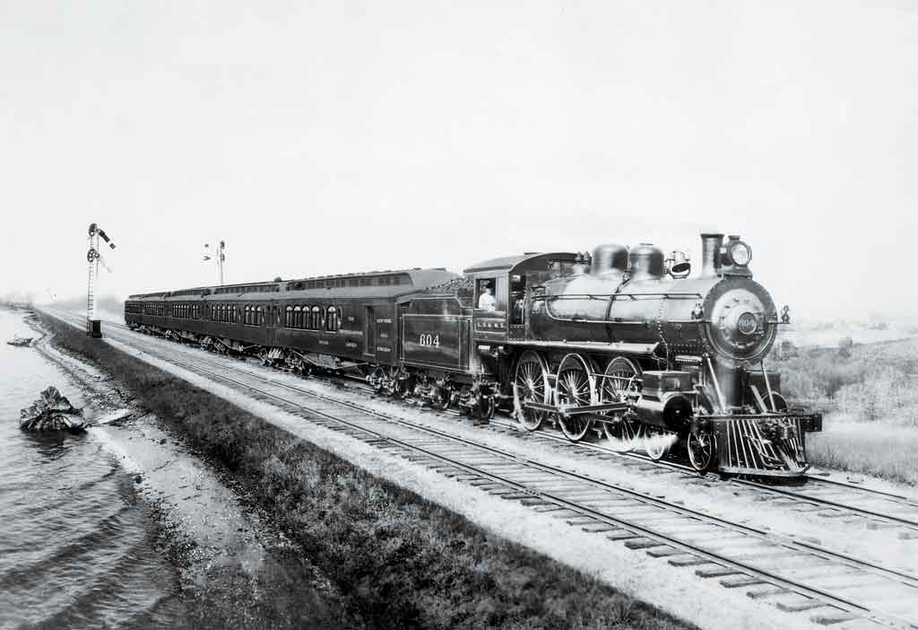 a steam engine passenger train