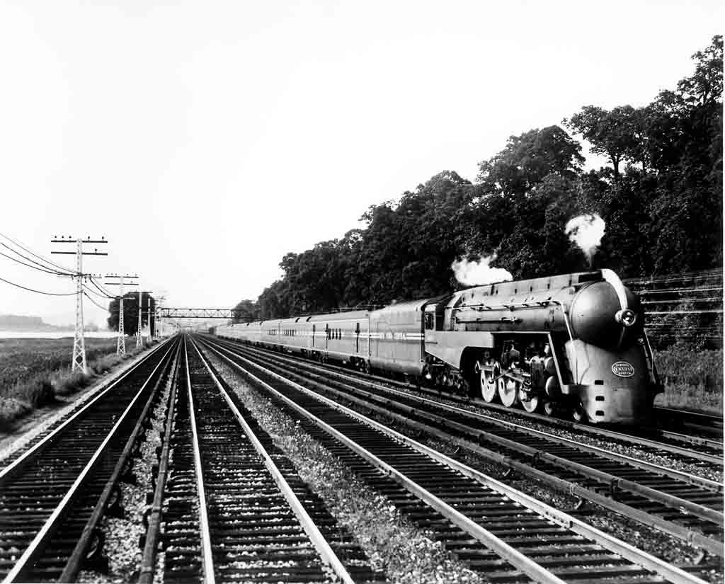 a streamline locomotive passenger train
