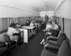 Passengers in lounge car