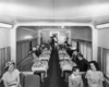 Patrons rest in dining car