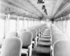 the interior of a coach car