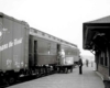 Baggage loaded on wagon on station platform