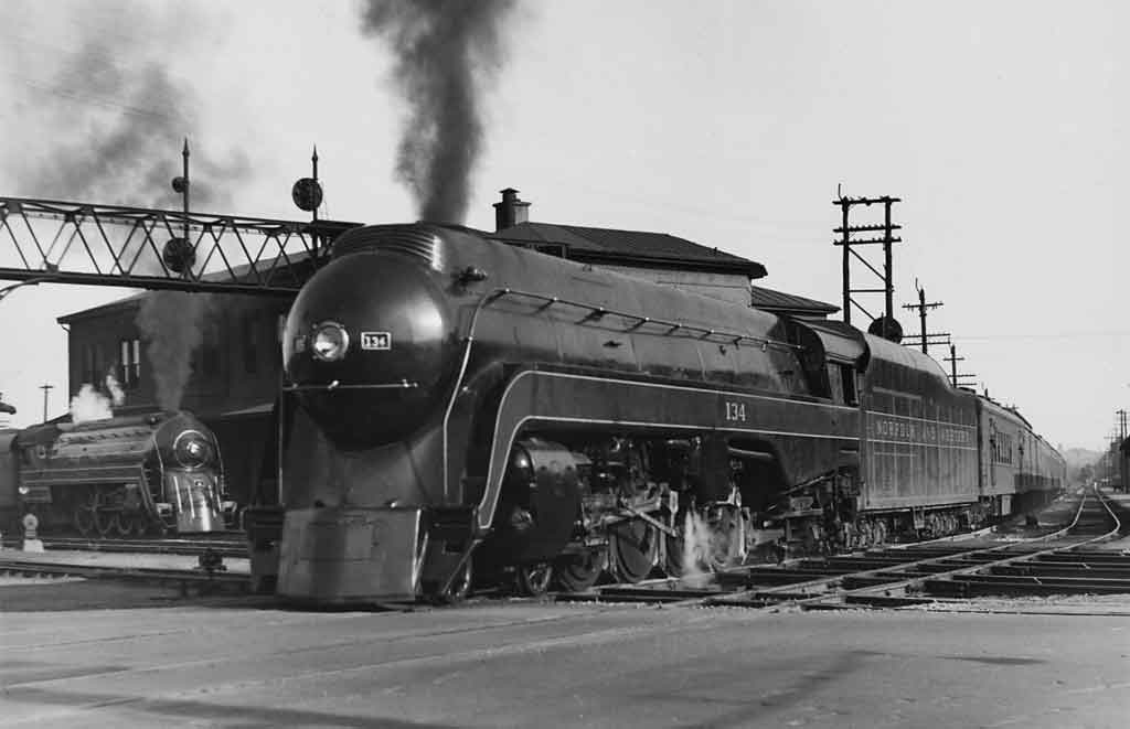 a streamlined passenger train