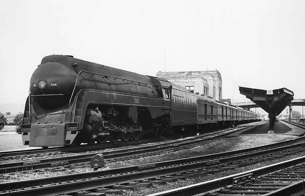 a streamlined passenger train