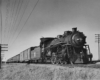 a steam engine and passenger cars