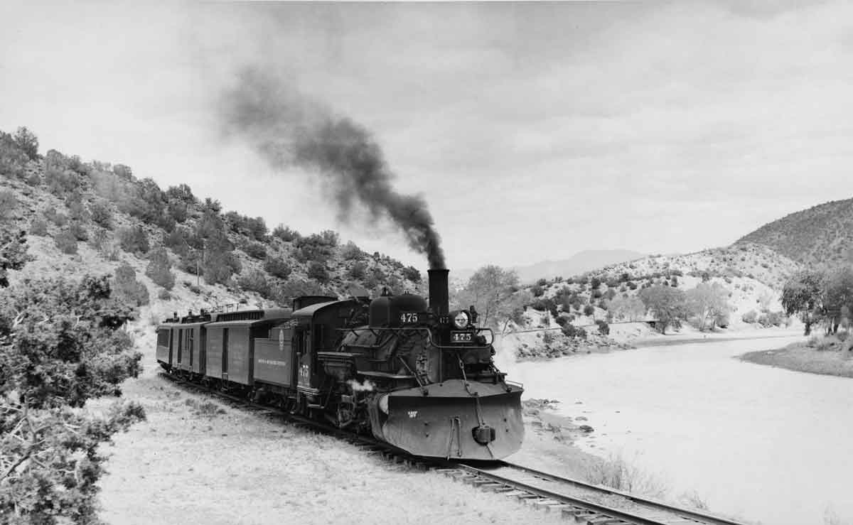 a steam engine passenger train