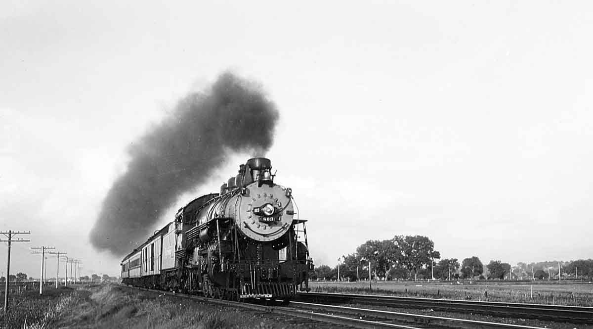 a steam engine passenger train