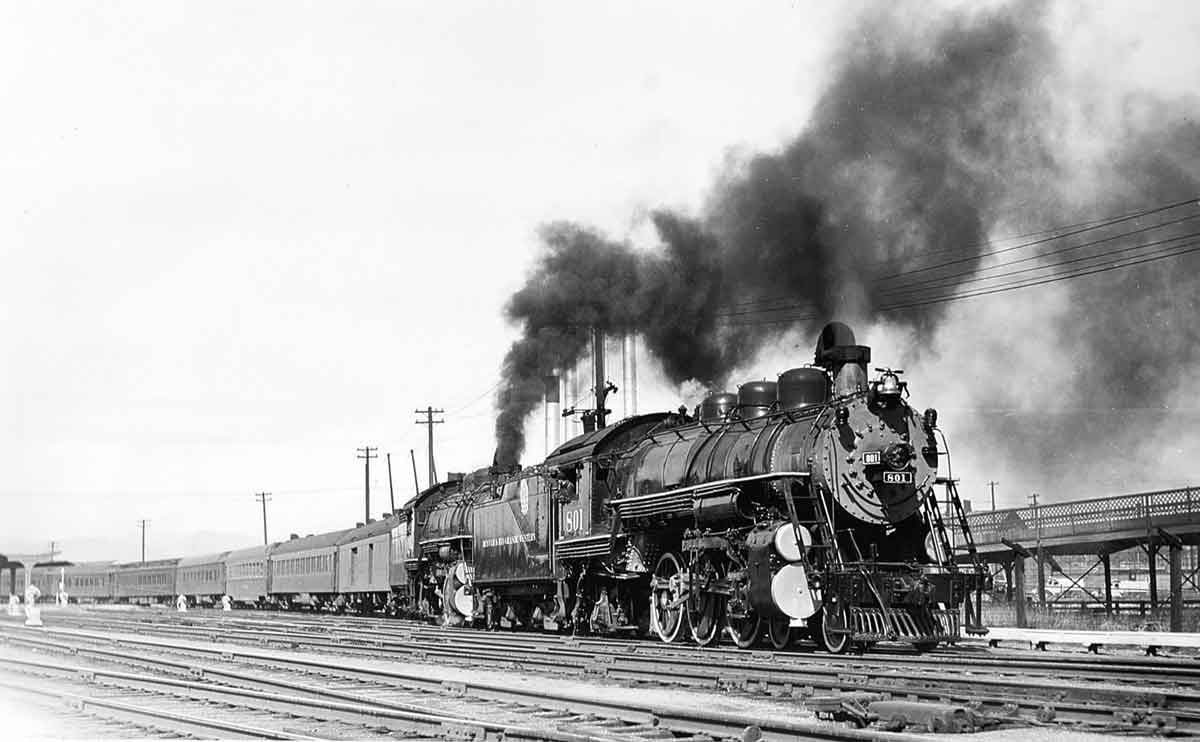 a steam engine passenger train
