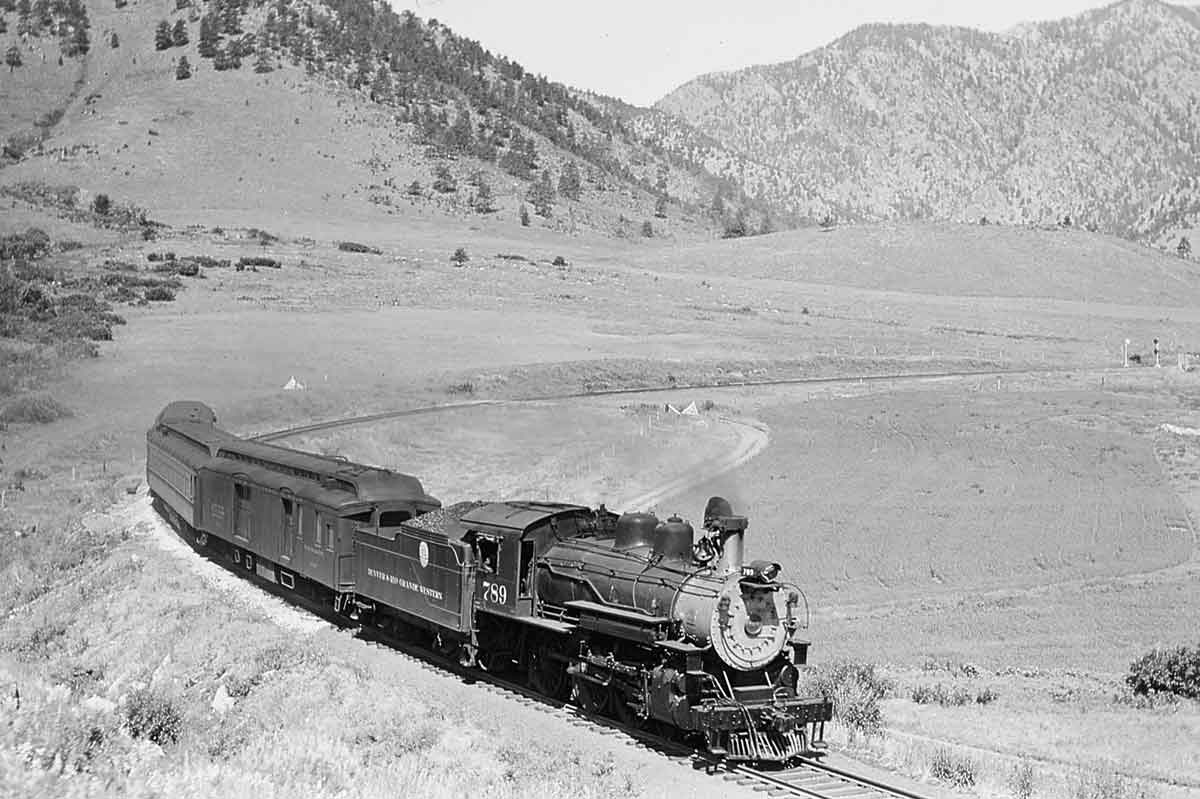 a steam engine passenger train