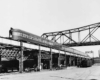 a passenger train on a bridge