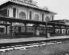 a passenger engine sitting at passenger depot