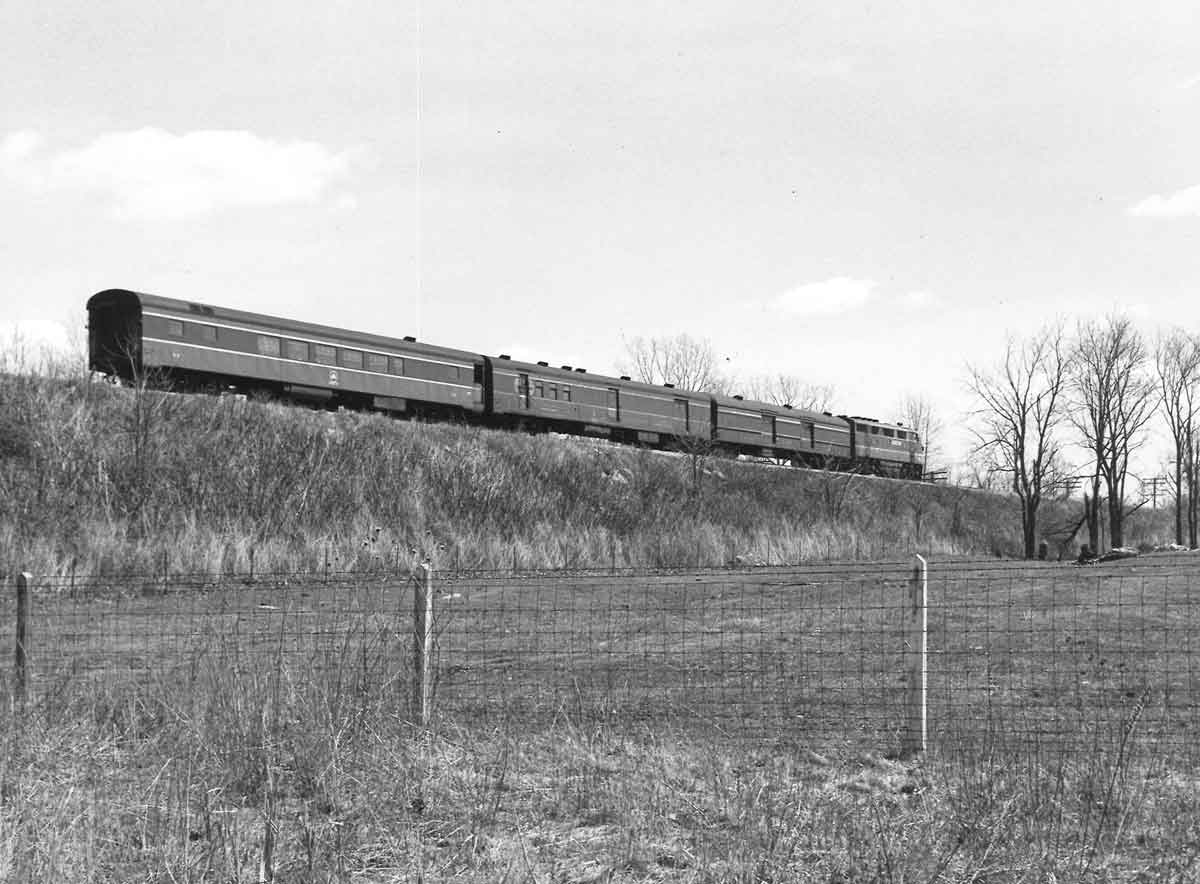 a diesel pulling passenger cars