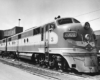 A black and white close up pictre of the diesel locomotive E7 2000