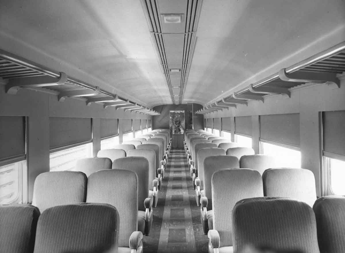 Interior of passenger coach