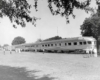 Sailors view streamlined passenger train