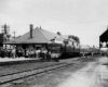 Crowd forms on platform for train's arrival