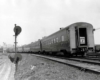 Rear of passenger train passing signal