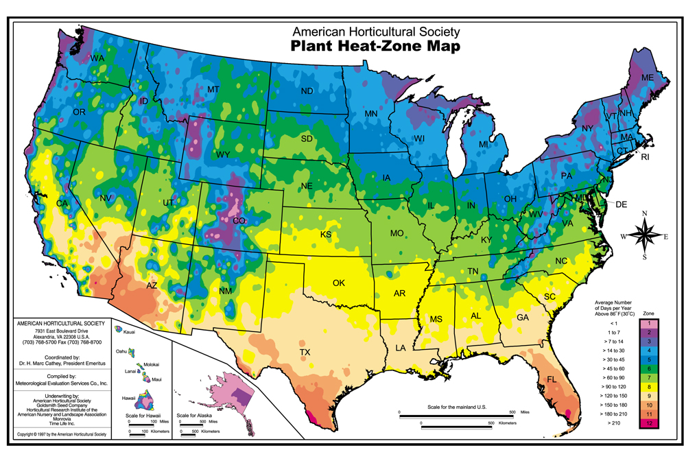 Hardiness Zones for mapping plant survivability | Garden Railways Magazine