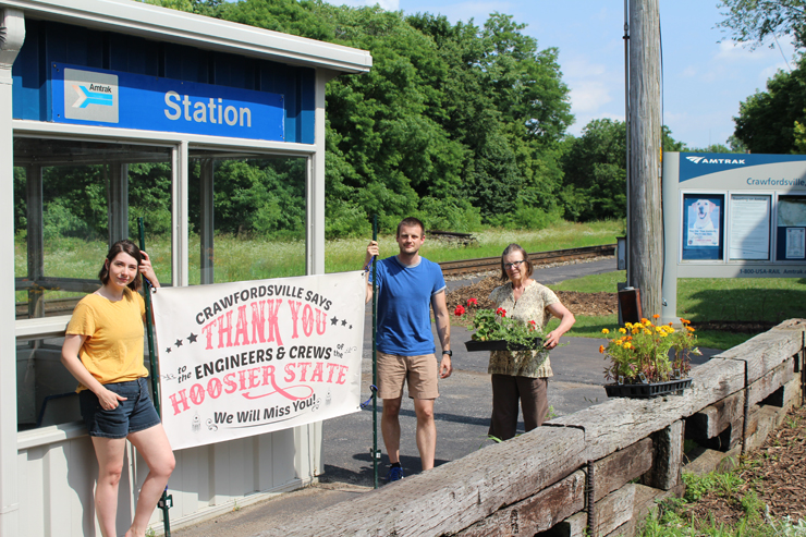 Crawfordsville, Ind. train station on June 29