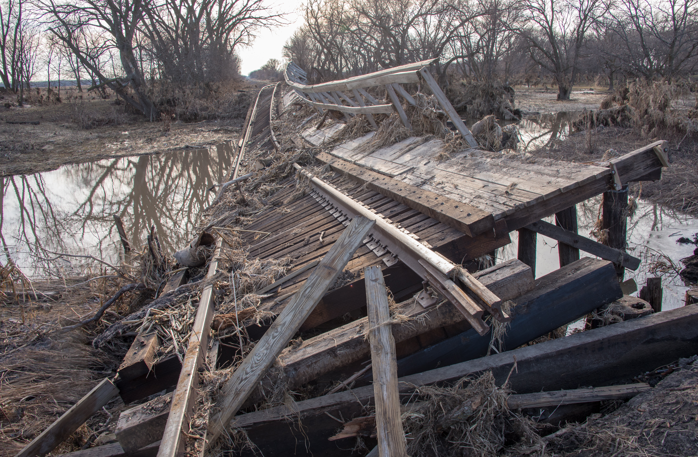 Nebraska Central Flood damage