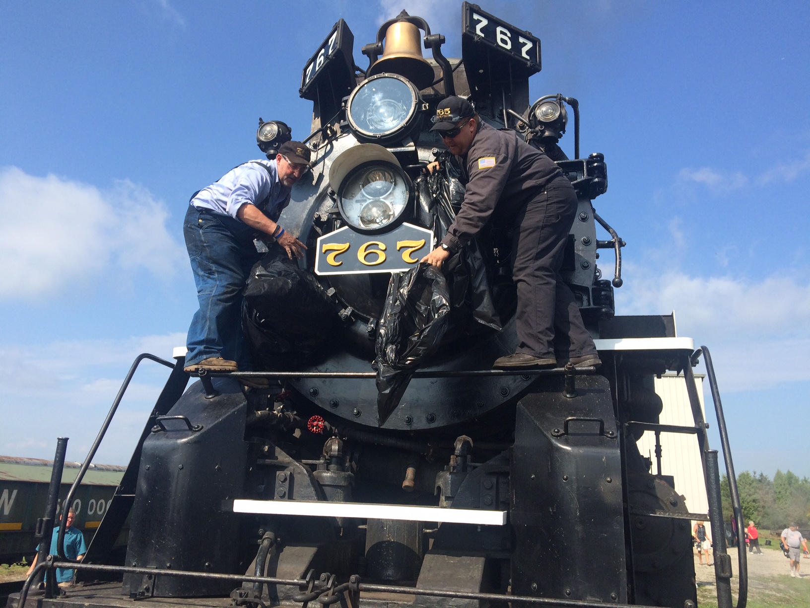 Nickel Plate 765 '767' and helps announce waterfront