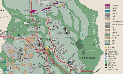 Kansas City Southern natural resources map image