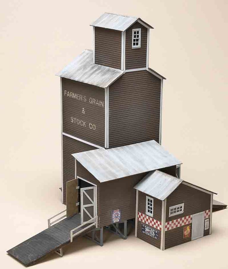 American Model Builders Laserkit O scale grain elevator Classic Toy