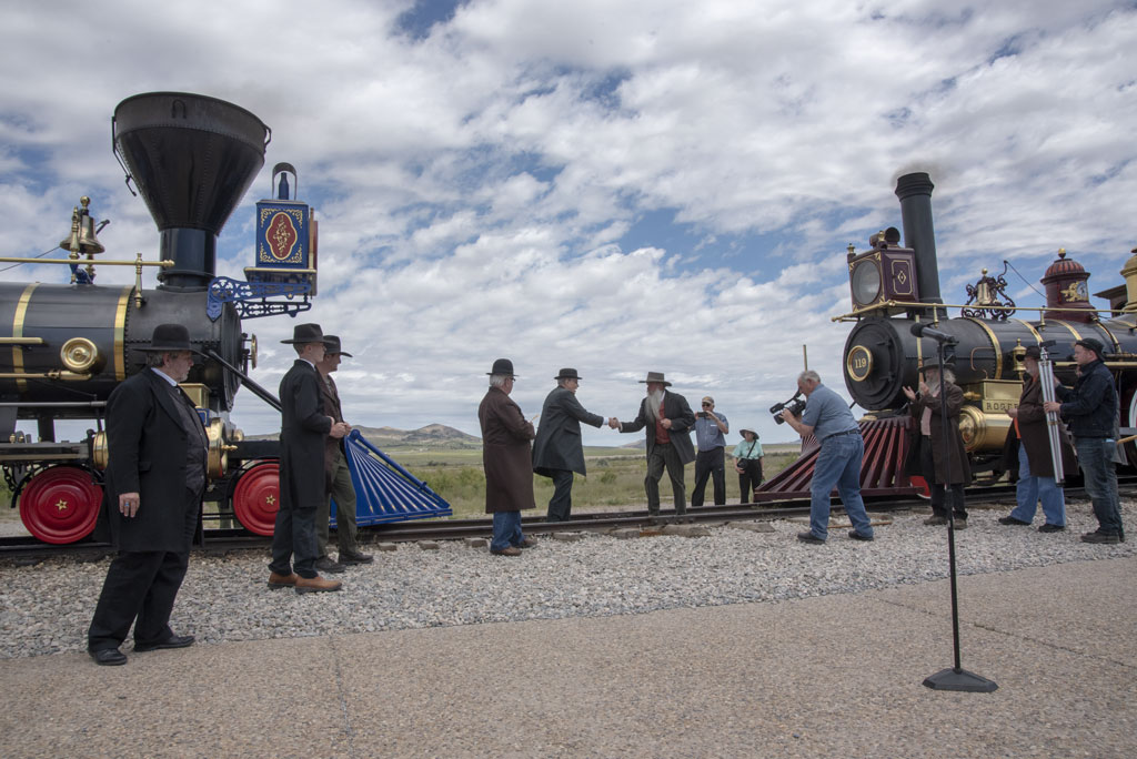 Leland Stanford and Dr. Thomas Durant Golden Spike reenact