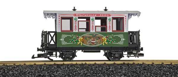 Large scale 2009 LGB Christmas passenger car. Made by LGB, distributed by Märklin Inc.