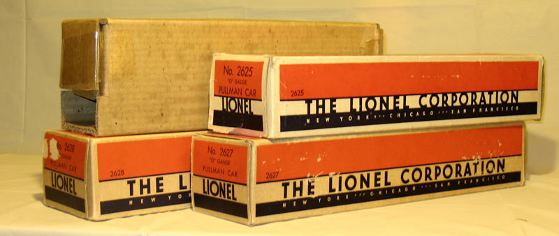 four lionel boxes