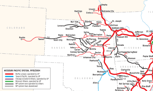 Missouri Pacific system 1970/2004 map image