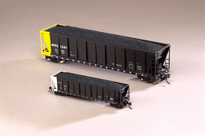 Atlas HO and N scale ACF Coalveyor bathtub gondolas