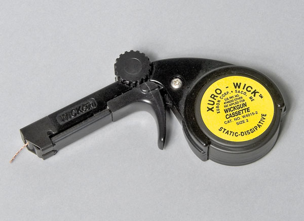 Wickgun desoldering braid dispenser