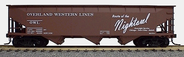 Overland Western Lines three-bay open hopper
