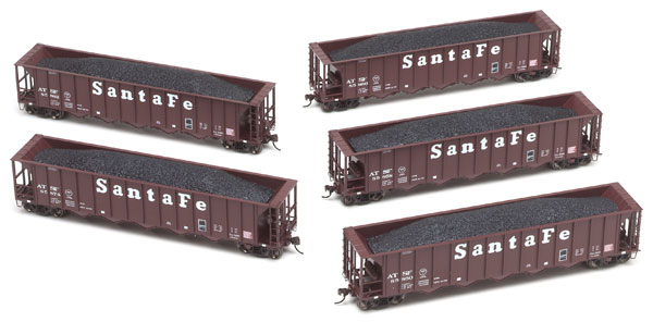 Five-bay rapid-discharge hopper