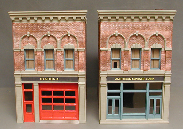 S scale structures Downtown storefront resin structure kits