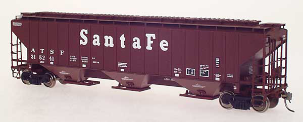 Multiple-scale freight cars 4,750-cubic-foot capacity three-bay exterior-post covered hopper
