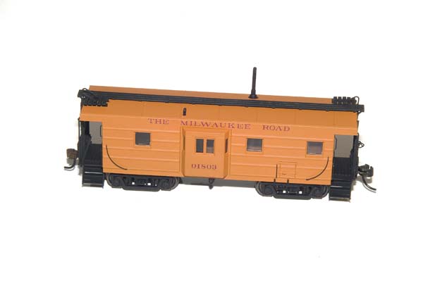 Milwaukee Road rib-side bay-window caboose