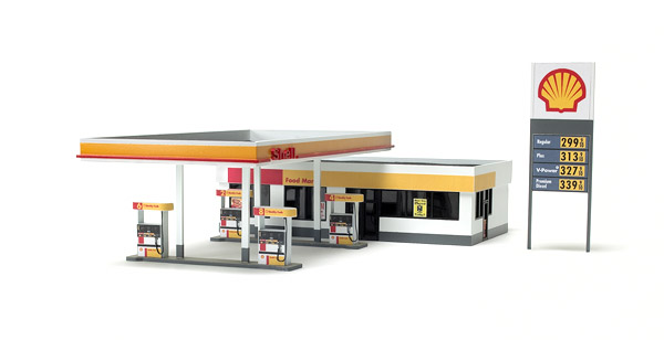 Summit USA HO scale Shell gas station