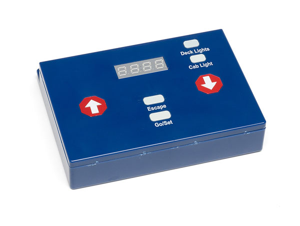 This handheld box is for programming and operation