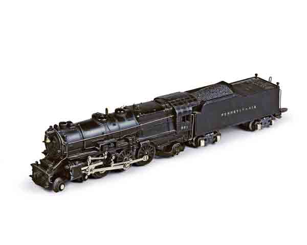 black steam locomotive model