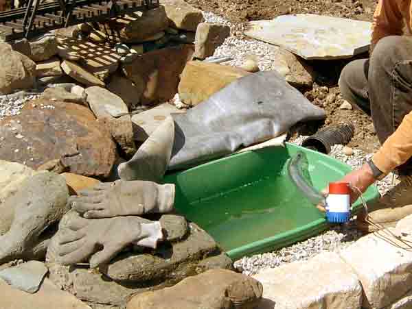 tray set among rocks