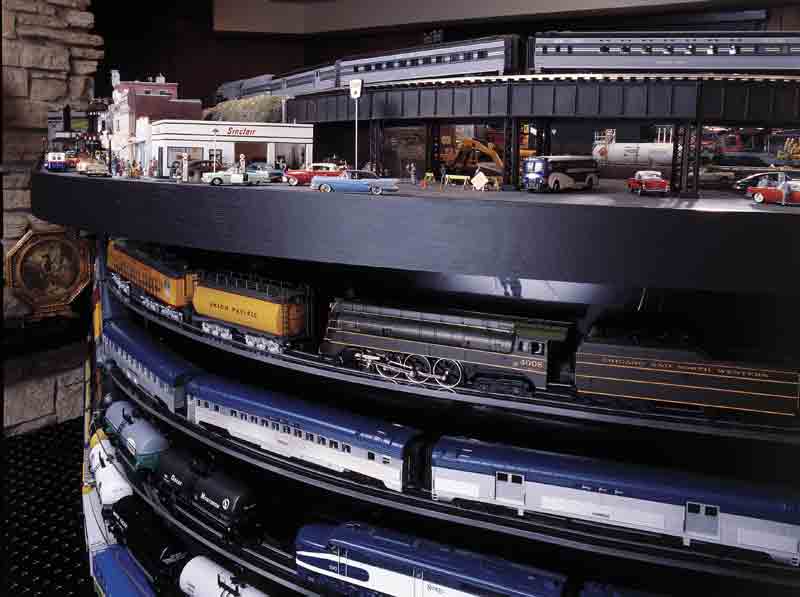 curved section of train layout