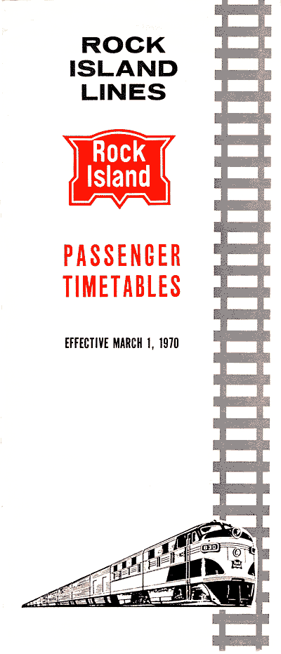 Chicago, Rock Island and Pacific passenger timetable