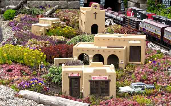 adobe houses on garden railroad