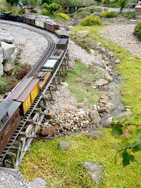 garden railway with stream