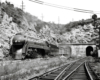 A train exiting a tunnel