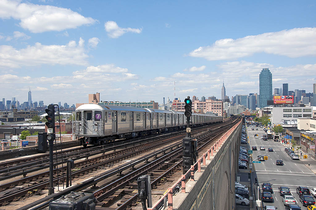 New York City subway train Queens NY